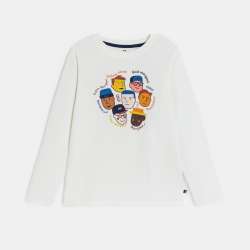 تي شيرت باللون الأبيض للصبيان